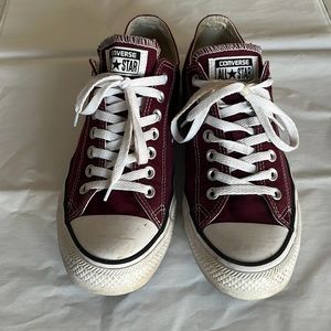 Maroon Converse All Stars - size 10.5